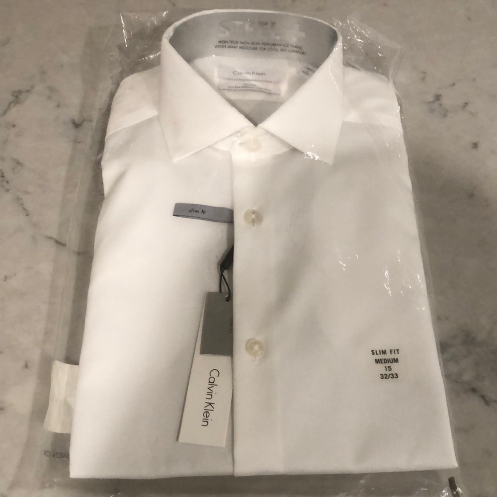Men’s Calvin Klein Slim Fit Performance Non-Iron Shirt